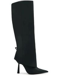 Gia Borghini - Schwarze Lederstiefel Mit Rockabsatz - Lyst
