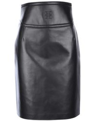 Givenchy - Eleganter schwarzer midi-rock mit 4g-logo - Lyst