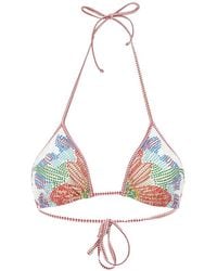 La DoubleJ - Badmode ,Veelkleurig ,Verstelbare Grenadilla Print Bikini Top - Lyst