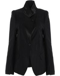 Ann Demeulemeester Coat - Zwart