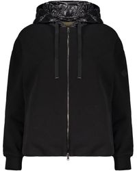 Herno - Jassen ,Zwart ,Katoen Hooded Jacket - Lyst
