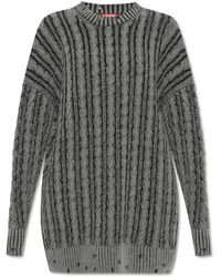 DIESEL - M-pantesse Cable-knit Drop-shoulder Jumper - Lyst