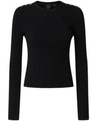 Pinko - Truien & Vesten ,Zwart ,Stijlvolle Gebreide Top - Lyst