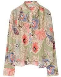 Rodebjer - Overhemden ,Veelkleurig ,Taylor Plissé Cropped Shirt - Lyst