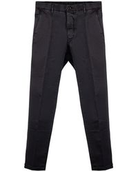 Incotex - Broeken ,Blauw ,Katoen Stretch Katoenen Chino's - Lyst