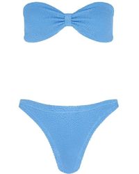 Hunza G - Kornblau Strapless High-Waisted Bademode - Lyst