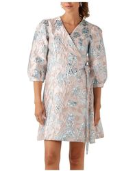 SELECTED - Kleedjes ,Veelkleurig ,Roze Wrap Jurk Voor Zonnige Dagen - Lyst