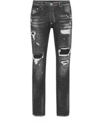 Philipp Plein - Denim Super Straight Cut Fit Broeken - Lyst