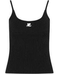 Courreges - Rib Knit Tank Top-Donna - Lyst