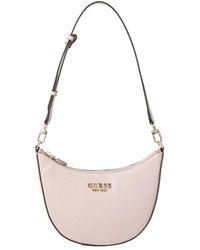 Guess - Tassen ,Roze ,Leer Roze Eco Leren Handtas Met Gouden Details - Lyst