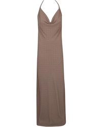 Pinko - Kleedjes ,Roze ,Polyester Farro Abito Georgette Full - Lyst