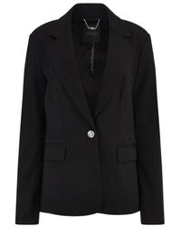 Guess - Stretch blazer - slim fit, lange ärmel, metall-logo - Lyst