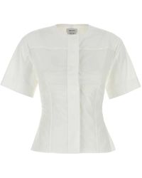 McQueen - Witte Poplin Overhemd Voor Mannen - Lyst
