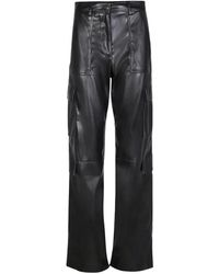MSGM - Leather Trousers - Lyst