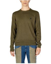 U.S. POLO ASSN. - Truien & Vesten ,Groen ,Katoen Gebreide Kleding Collectie: Herfst/Winter - Lyst