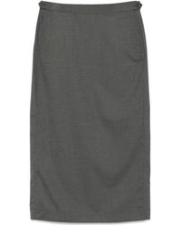 REMAIN Birger Christensen - Falda Midi Suiting Phantom, Mujer, Talla - Lyst