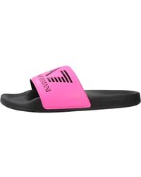 EA7 - Schoenen ,Roze ,Logo Slides - Lyst