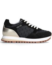 Liu Jo - Wonder Sneakers Aus Schwarzem Leder - Lyst