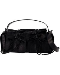 Acne Studios - Tassen ,Zwart ,Leer Multipocket Lux Schoudertas - Lyst