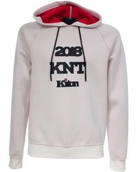 Kiton - Hoodies & Sweatvesten ,Wit ,Katoen Hooded Sweatshirt - Lyst