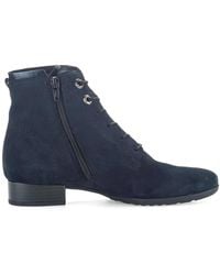 Gabor - Eleganter wildleder-stiefelette - blau - Lyst