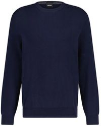 BOSS - Feinstrick pullover mit regular fit - Lyst