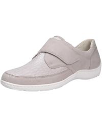 Waldläufer - Bequemer Damenslipper Aus Leder Und Textil - Lyst