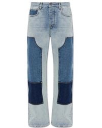 Off-White c/o Virgil Abloh - Jeans ,Blauw ,Katoen Straight-Leg Jeans - Lyst
