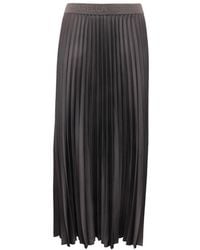 Marella - Rokken ,Grijs ,Polyester Pontiac Plissé Rok - Lyst