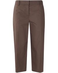 MEIMEIJ - Broeken ,Bruin ,Pantalone Capri - Lyst