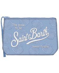 MC2 Saint Barth - Tassen ,Blauw ,Aline Sponge Clutch - Lyst