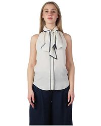 Ralph Lauren - Overhemden ,Grijs ,Polyester Lauren Blouse Vrouw Ekewaka - Lyst
