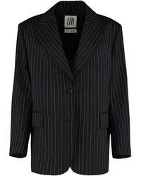 LES FILLES D'EVA - Jassen ,Zwart ,Wol Oversized Pinstriped Blazer - Lyst