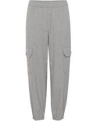 Part Two - Grijze Melange Elastische Taille Broek - Lyst