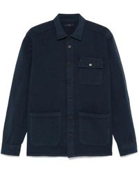 Fay - Jassen ,Blauw ,Camicia-Giubbino Over Tasconata Biro U806 - Lyst