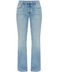 RE/DONE - Jeans ,Blauw ,Katoen 70S Mid Rise Bootcut Jeans - Lyst