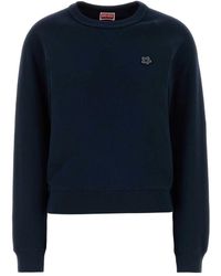 KENZO - Hoodies & Sweatvesten ,Blauw ,Katoen Boke Flower Sweatshirt - Lyst