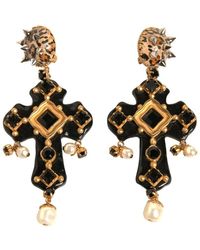 Dolce & Gabbana - Kristallverzierte clip-on ohrringe - Lyst