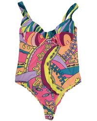 ME FUI - Badmode ,Veelkleurig ,Polyester Badpak Met Gesp - Lyst