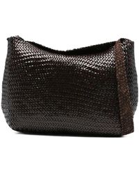 Dragon Diffusion - Braune Geflochtene Lederschultertasche - Lyst