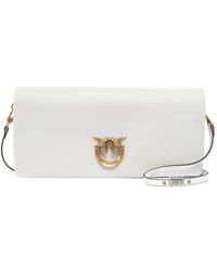 Pinko - Tassen ,Wit ,Katoen Click Soft Horizontal Classic - Lyst