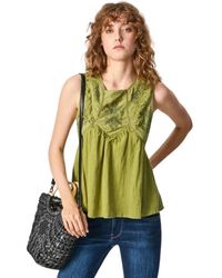 Pepe Jeans - Tops ,Groen ,Top Lisle - Lyst