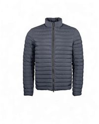 Peuterey - Jassen ,Blauw ,Leer Flobots Gewatteerde Jas - Lyst