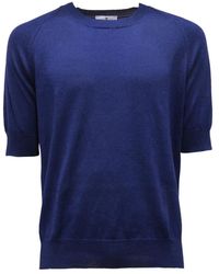 PT01 - Tops ,Blauw ,Italiaanse Stijl Gebreide Kleding Made - Lyst