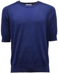 PT01 - Tops ,Blauw ,Italiaanse Stijl Gebreide Kleding Made - Lyst
