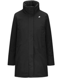 K-Way - Jassen ,Zwart ,Polyester Marla St Warm Jas Zwart - Lyst