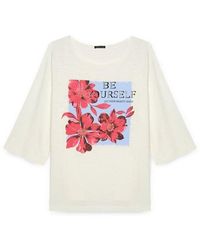 FIORELLA RUBINO - T-Shirt Mit Motivationsdruck Und -Schriftzug - Lyst