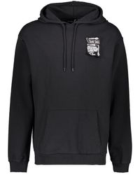 Fred Perry - Hoodies & Sweatvesten ,Zwart ,Katoen Hoodie Met Destroyed Effect - Lyst