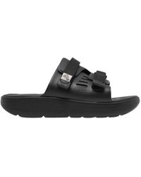 Suicoke - Schwarze Logo-Sandalen Mit Gummisohle - Lyst