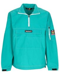 Timberland - Fitness ,Blauw ,Polyester Threadable Windbreaker - Lyst